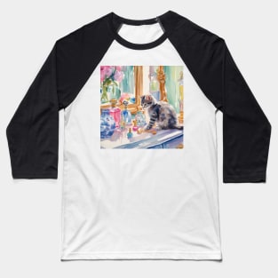 Kitten on the dressing table Baseball T-Shirt